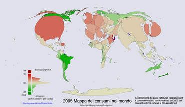 2005 Mappa dei consumi nel mondo