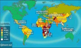 WFP: interective hunger map - Mappa della fame interattiva