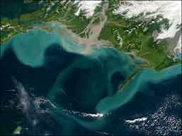 EO: sedimenti nel mare in Alaska