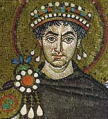 Giustiniano: Mosaico VI sec. (San Vitale - RA)
