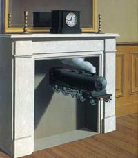 Magritte:  locomotiva