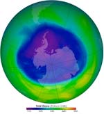 EO: Polo Sud 2005 concentrazione di ozono